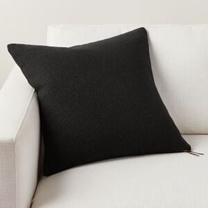 Pottery Barn Everyday Linen Pillow Cover with Insert Black 20x20